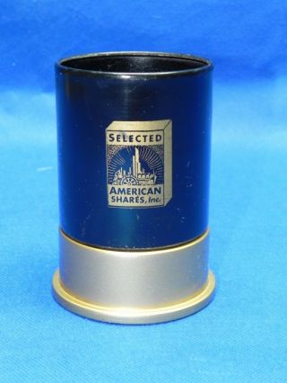 Vintage Saks Pen Pencil Cup Holder For Desk Selected American Shares,  Inc.