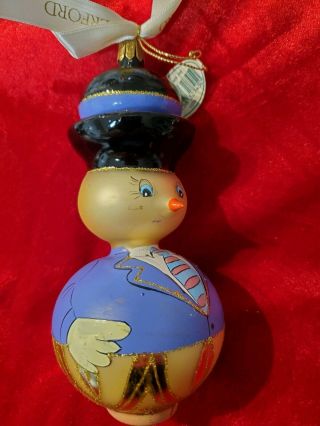 Christmas Ornament Waterford Holiday Heirlooms Purple Duck Boy Italy