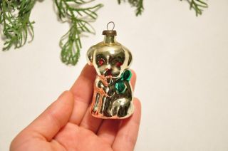 Dog Russian Soviet Glass Christmas Ornament 1950s Christmas/new Year