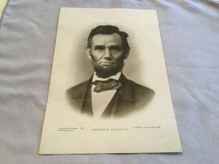 Rare Vintage 1901 Abraham Lincoln Print 125 The Perry Pictures Boston Edition