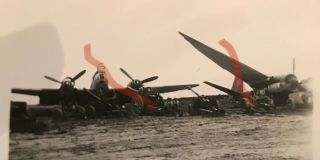 WW2 photo captured wrecked German aircraft airplane graveyard Pilsen? (2) 2