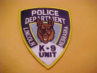 Lincoln Nebraska K - 9 Police Patch Shoulder Size