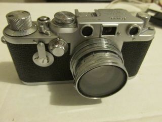 Vintage Leica Camera D.  R.  P.  Ernst Leitz Wetzlar 484613 With Lens,  Leather Case