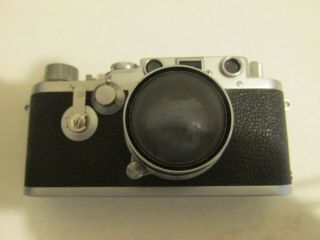 Vintage Leica Camera D.  R.  P.  Ernst Leitz Wetzlar 484613 With Lens,  Leather Case 3