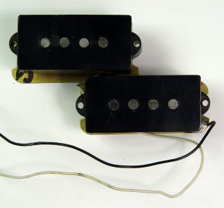 1973 Fender Precision Bass Pickups W/ Ground Plate Vintage American Usa