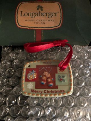Longaberger 2002 Christmas Traditions Basket Tie - On