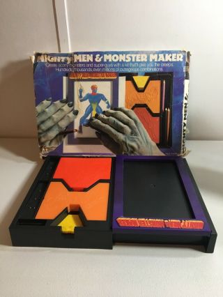 Vintage Near Complete 1978 Tomy Mighty Men And Monster Maker Drawing Kit W/box