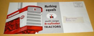 International Harvester Farm Brochure Farmall 460 & 560 Ih 6 Cylinder Tractors