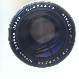 Nippon Kogaku Nikkor - P C Lens 1:2 f= 8.  5 cm Tokyo Japan No.  404419 Vintage 2