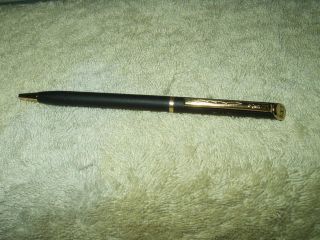 Vintage Quill Pen Matte Black & Gold With Itt On The Top