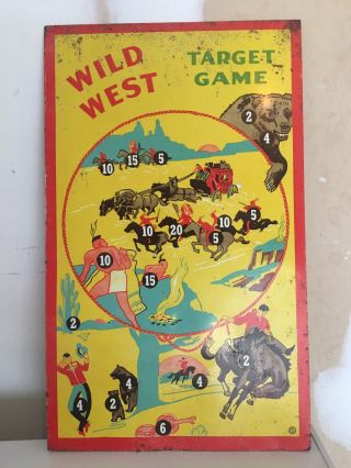 Vintage Wyandotte Toys Wild West Target Game Tin Made In Usa