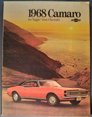 1968 Chevrolet Camaro Brochure Rs Ss 396 68 Not A Reprint