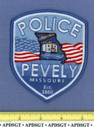 Pevely Missouri Sheriff Police Patch City Hall Police Station Full Embroidery