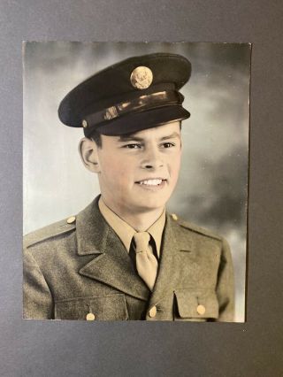 Ww2 Us Army Soldier Portrait Hand Colored 8x10