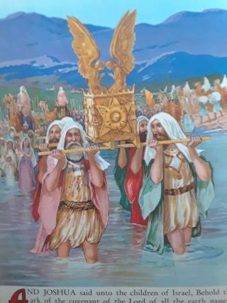 Vintage 1941 " Ark Of The Covenant " Children Bible Story Print - Paul Ashbrook,  9x12