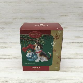 2004 Heirloom Beagle Buddy Dog Christmas Ornament