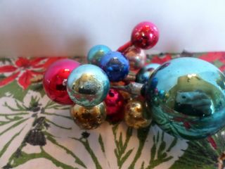 2 Bundles Vintage Mercury Christmas Balls Chenille Stem Picks Craft Balls 2
