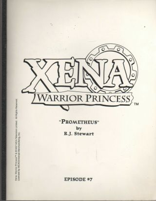 Xena Warrior Princess Script Episode 7: Prometheus