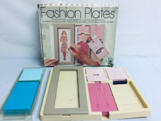 1978 Tomy Fashion Plates For Designers Vintage And 16 Extra Plates