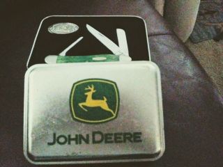 John Deere Ss Knife In Tin Box