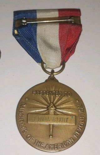 Daughters American Revolution DAR Good Citizenship Award Medal G.  Washington 3