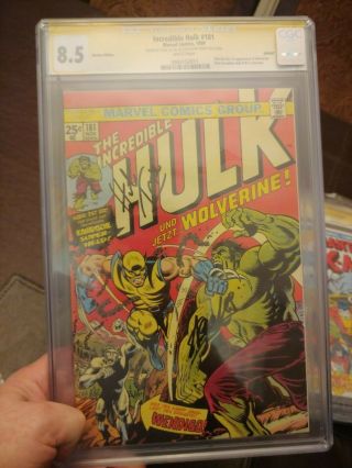 The Incredible Hulk 181 Cgc Ss 8.  5 German Edition Signed By Stan Lee And Herb T