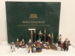 DEPT 56 A CHRISTMAS CAROL READING BY CHARLES DICKENS 7 PC LIMITED EDITION 58404 2