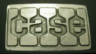 J I Case Corporation C A S E Logo Trademark Silver Metal Belt Buckle Ag Farm