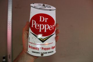 Drink Dr Pepper Soda Pop Porcelain Metal Sign Tab Can 10 2 4 Fountain Coke Diner