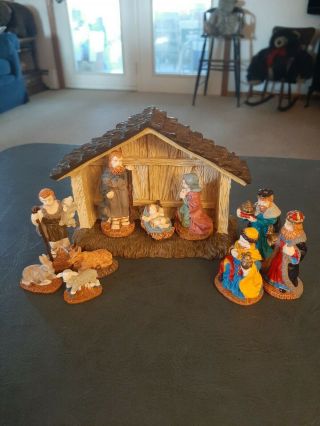 Lemax Miniature 1996 Resin Nativity Set 11 Piece