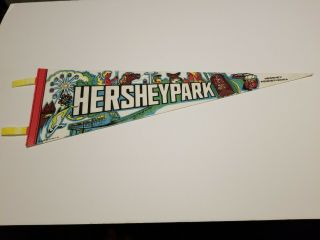 Vintage Hersheypark Hershey Pennsylvania 25 " Pennant 1974