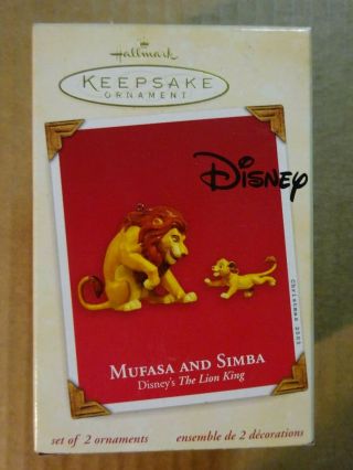 2003 Hallmark Keepsake Ornament Disney The Lion King Mufasa And Simba