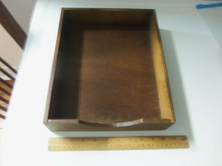 Vintage Solid Wood Paper Desk Tray Organizer With Dovetailed Joints