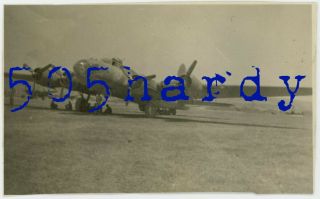 Wwii Us Gi Photo - Great Overall View Boeing B - 17 Flying Fortress North Africa