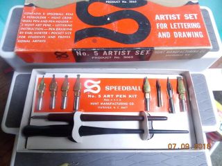 Vintage Speedball No.  5 Artist Pen Set for Lettering and Drawing 3065 2