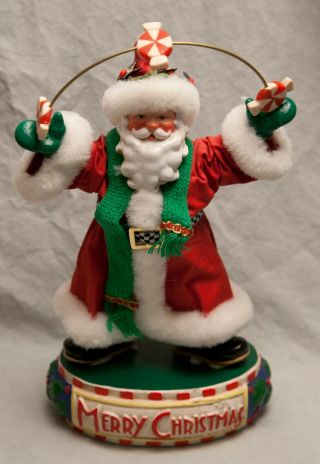 Midwest Cannon Falls Santa Mary Engelbreit Merry Christmas Juggling Candy Figure