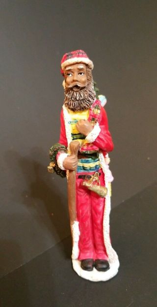 African American/black Santa Claus Pencil Shaped With Sack Of Toys