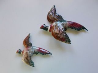 Vintage Ucagco Flying Pheasant Wall Decor Made In Japan Bird