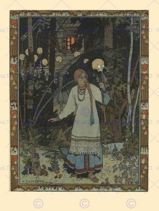 Ivan Bilibin Illustration Fairy Tale Vasilisa 1900 Art Print 1390omb