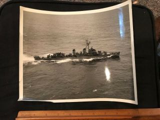 Official Us Navy Military Photograph Aerial View Uss Gatling Destroyer 1953