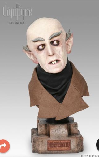 Vampyre Nosferatu Life Sized Bust Statue Sideshow Low 3 Vampire Universal
