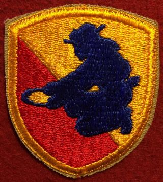 Post Ww2 U.  S.  Army 49th Infantry Division Cut Edge Snow Back Patch 1940s