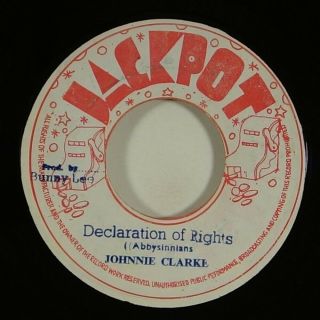 Johnnie Clarke " Declaration Of Rights " Reggae 45 Jackpot Mp3