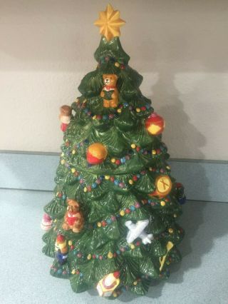 Christopher Radko Christmas Tree Cookie Jar Traditions Holiday Celebrations 15 "