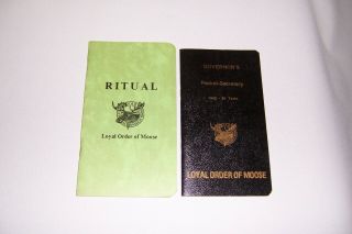 Loyal Order Of Moose Ritual Book From Uniontown Pennsylvania Plus Governors Book