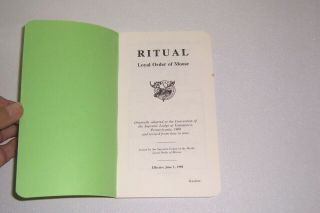 Loyal Order of Moose Ritual Book from Uniontown Pennsylvania plus Governors Book 3