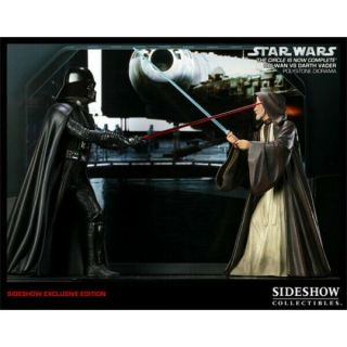 The Circle Is Now Complete Darth Vader Vs Obi Wan Exclusive Statue Sideshow 4