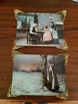 (2) 1898 Ullman Mfg Co,  York,  Hand Colored Prints,  (damage Noted In Pics)