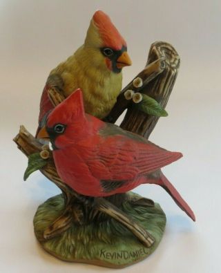 Knowles Limited Edition Kevin Daniel Porcelain Bisque Bird Figurine The Cardinal