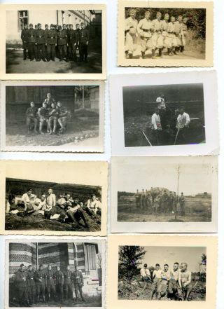 8 X Photo Ww2 German R.  A.  D.  Men Troops Wwii 088